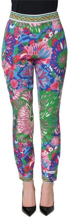 Dolce & Gabbana Leggings, female, Multicolor, Size: XS Floral Stretch Jersey Leggings