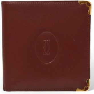 Cartier Tweedehands leren portemonnees - Heren - Vintage Accessoires - Rood - ONE Size - Vintage