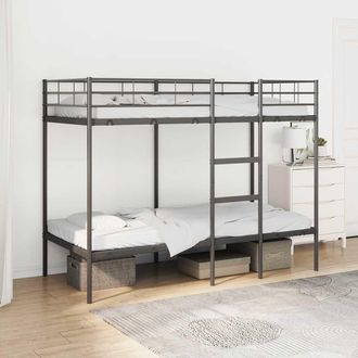 Berkfield Home Bunk Bed without Mattress Black 100x190 cm Steel