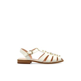 AGL Flat Sandals, female, Beige, Size: 7 1/2 US New College Sandals