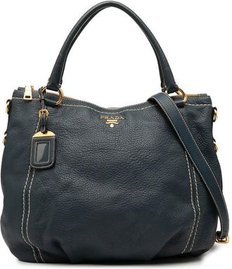 Prada Pre-owned Prada Vitello Daino Zip Top Satchel A4TNQD85BAFJ9RAK