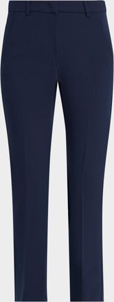 Max Mara Freda Cropped Stretch Canvas Slim Trousers