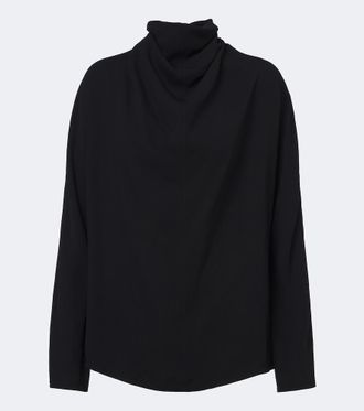 Toteme Blusa de sat&eacute;n con lazada