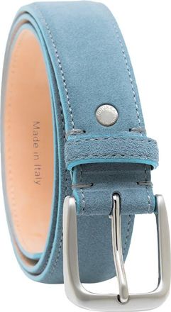 Ghurka Handcrafted in Italy Genuine suede leather belt in Sky Blue at Nordstrom, Size 34