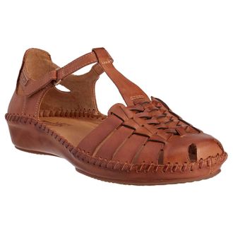 Pikolinos P.Vallarta 655-0064 Leather Womens Hook and loop Sandals - Brandy - Size:UK 5-5.5