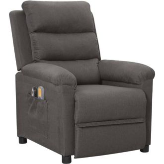 vidaXL Vidaxl - Sill&oacute;n De Masaje El&eacute;ctrico Tela Gris Oscuro