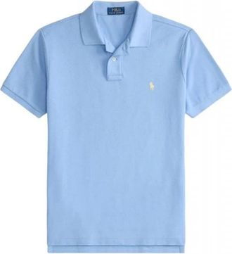 Ralph Lauren Custom Slim Fit Mesh Polo Shirt - Heren - Polos - Blauw - 2XL - Katoen - Tops