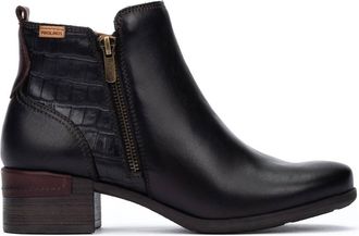 Pikolinos Womens Malaga Heeled Ankle Boots With Zip In Black