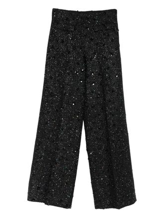 Sandro sequin-embellished trousers - Black