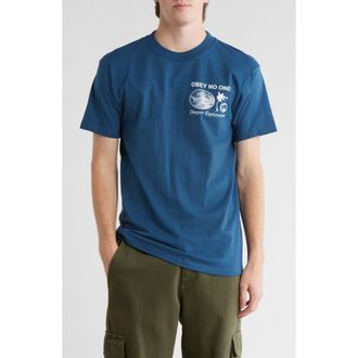 Obey Deeper Exploration Graphic T-Shirt in Harbor Blue at Nordstrom Rack, Size X-Large
