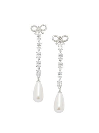 Self Portrait Bow And Pearl Earrings