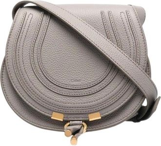 Chlo&eacute; Grey Small Marcie Crossbody Bag