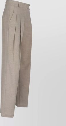 Frankie Shop straight leg trousers with pleats and pockets
