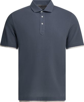 Brunello Cucinelli Polo con bottoni Brunello Cucinelli Faux Layering