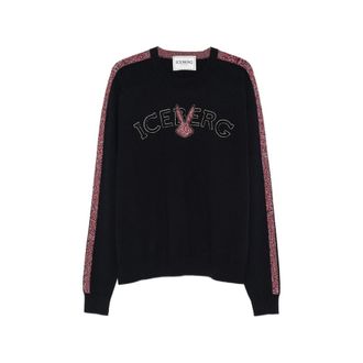 Iceberg Logo-embroidered Side-stripe Sweater