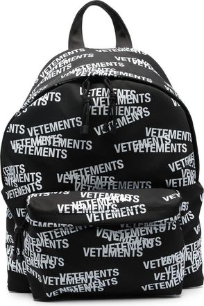 VETEMENTS logo-print backpack - unisex - Polyester/Polyamide - OS - Black