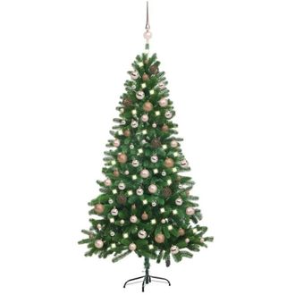 vidaXL &Aacute;rbol De Navidad Preiluminado Con Luces Y Bolas Verde 150 Cm Vidaxl