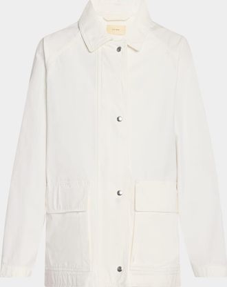The Row Elodianna Long-Sleeve Cotton Utility Jacket