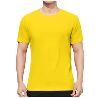 Generic Mens Sports T Shirts UK Sale Clearance Stretchy Gym Short Sleeve Tops Summer Fashion Casual Basic Tees Round Neck Muscle Fit Tshirts Breathable Lightw
