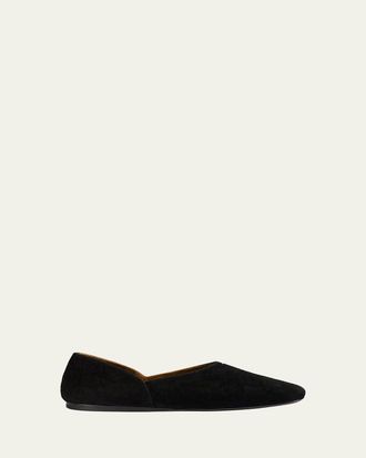 Khaite Jane Suede Ballerina Flats