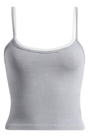 Free People All Clear Coastline Camisole in Heather Grey Combo at Nordstrom, Size X-Small