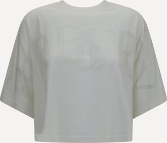 Burberry T-shirt in cotone con logo Woman XS