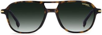 Carrera CA 392/S 54mm Square Sunglasses in Havana/green Shaded at Nordstrom