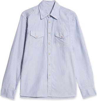 Fortela Texan Striped Shirt in Sky at Nordstrom, Size X-Small