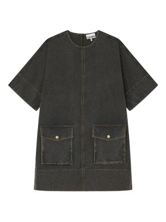 Ganni Jurk met zak - Zwart