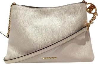 Michael Kors Pre-owned Triple Compartment Leather Crossbody Bag - Dames - Vintage Schoudertas - Beige - ONE Size - Leer - Vintage