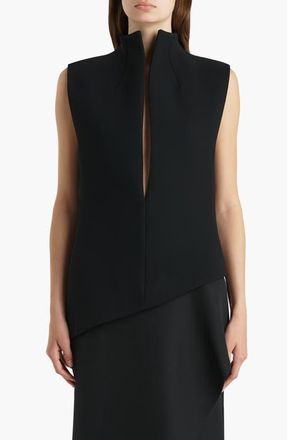 Khaite Asymmetrical Von Sleeveless Top in Black at Nordstrom, Size 12
