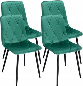 OEM 4 Sillas Modernas Tapizadas De Terciopelo