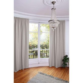 MOONDREAM Cortina t&eacute;rmica trabilla fruncida gris MC17 130x250