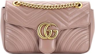 Gucci GG Marmont Flap Bag Matelasse Leather Small crossbody bag - Beige