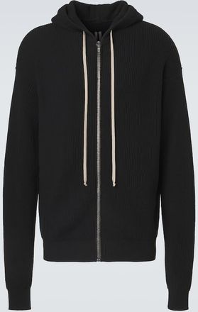 Rick Owens Ribbed-knit virgin wool hoodie