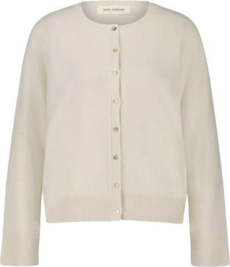 Sofie Schnoor Off White Feminine Vest met Knopen - Dames - Vesten - Wit - M - Wol - Truien & Vesten