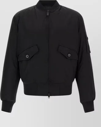 Yohji Yamamoto nylon relaxed-fit bomber jacket