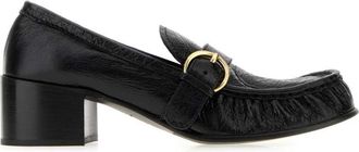 Miu Miu Black Leather Loafers
