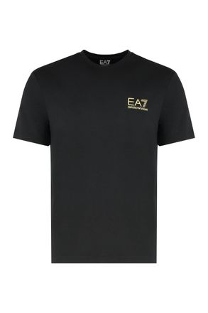 Emporio Armani Logo-Embroidered T-Shirt - Black