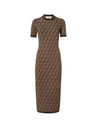 Fendi Ff Cotton Blend Dress