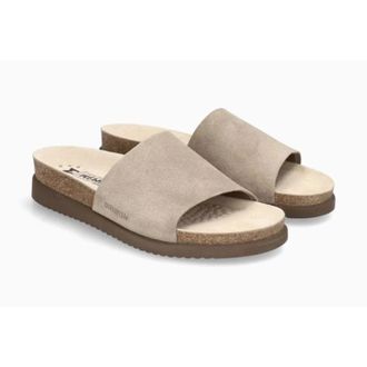 Mephisto Mephisto Hanik Sandals Womens Gray Suede Round Toe Slip On Slide RHS9371