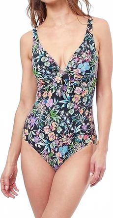 Gottex Flora V-Neck One Piece In Floral