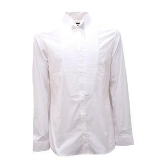 Patrizia Pepe Slim Fit Overhemd - Heren - Zakelijke Overhemden - Wit - XL - Katoen - Overhemden