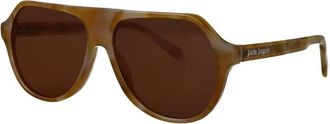 Palm Angels Kelso Zonnebril - unisex - Zonnebrillen - Bruin - 59 MM - Accessoires
