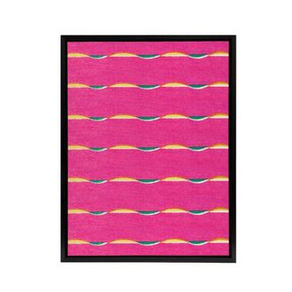 Artery8 Textile Pattern Vibrant Pink Framed Canvas Wall Art Print Furuya Korin | Size: W24 x H32