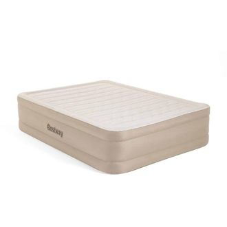 Bestway Cama Hinchable Doble Bestway 203x152x46 Cm Inflador Integrado Fortech Beige