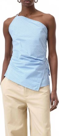 Closed Wrap Top In Cornflower Blue