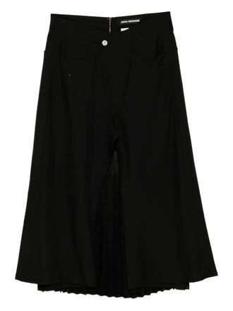 Junya Watanabe panelled skirt - women - Wool/Polyester/Polyester - M - Black