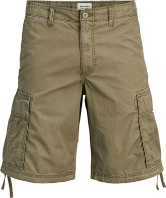 Jack & Jones Plus Size Cargoshorts JPSTCOLE FRANK CARGO SHORT MID SN PLS, Herren, Gr. 42 (4XL), N-Gr, olive night, Web, Obermaterial: 100% Baumwolle, JACK & JONES PLUSSIZE, 