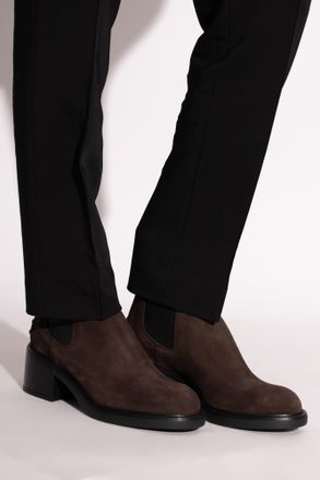 Tod's Suede Heeled Ankle Boots, Womens, Brown